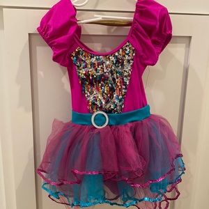 Pink and Blue Kids Dance Costume